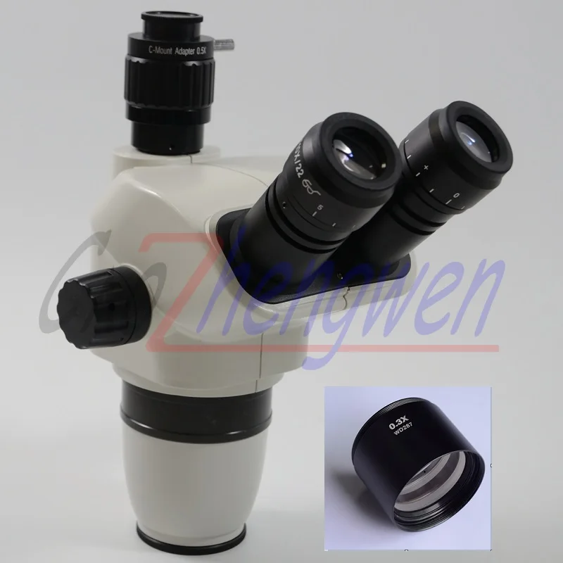 FYSCOPE 2X 45X Zoom Simul Focal Тринокулярный Стерео корпус микроскопа со стандартным