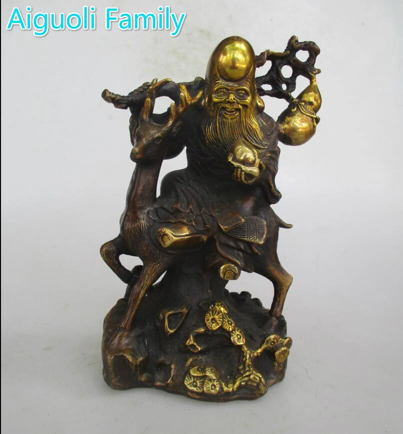 AAA+Rare Chinese Old Copper Carved Longevity god Statue/Metal Sculpture Craft For Home Decoration Antique Collection 
AAA+Rare Chinese Old Copper Carved Longevity god Statue/Metal Sculpture Craft For Home Decoration Antique Collection