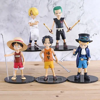 One Piece Child Monkey D Luffy Ace Sabo Roronoa Zoro Sanji PVC Figures Toys Dolls 5pcs/set
One Piece Child Monkey D Luffy Ace Sabo Roronoa Zoro Sanji PVC Figures Toys Dolls 5pcs/set