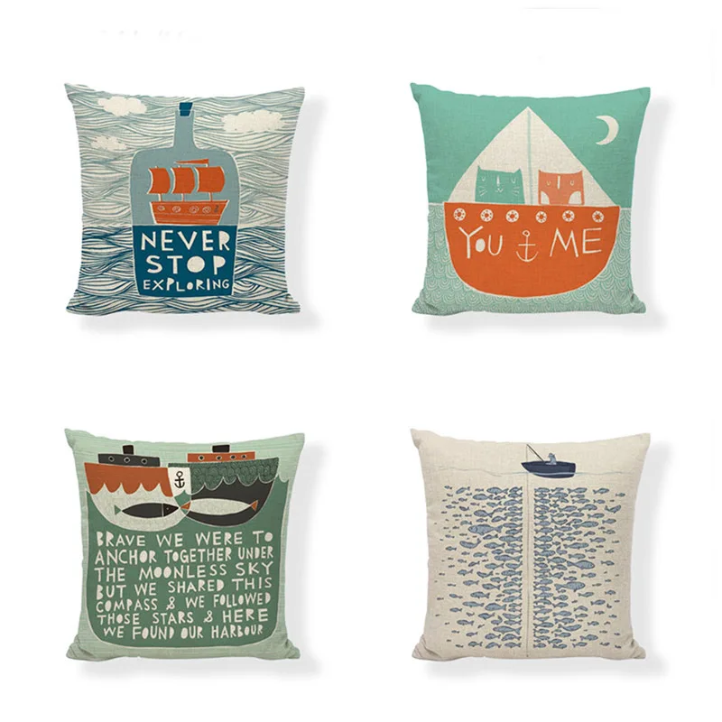 Cute Style Cushion Cover Drift Bottle Rainbow Fish Moon Cat Design Sea View Home Sofa Chair Bed Decorative Throw Pillow Covers
Cute Style Cushion Cover Drift Bottle Rainbow Fish Moon Cat Design Sea View Home Sofa Chair Bed Decorative Throw Pillow Covers