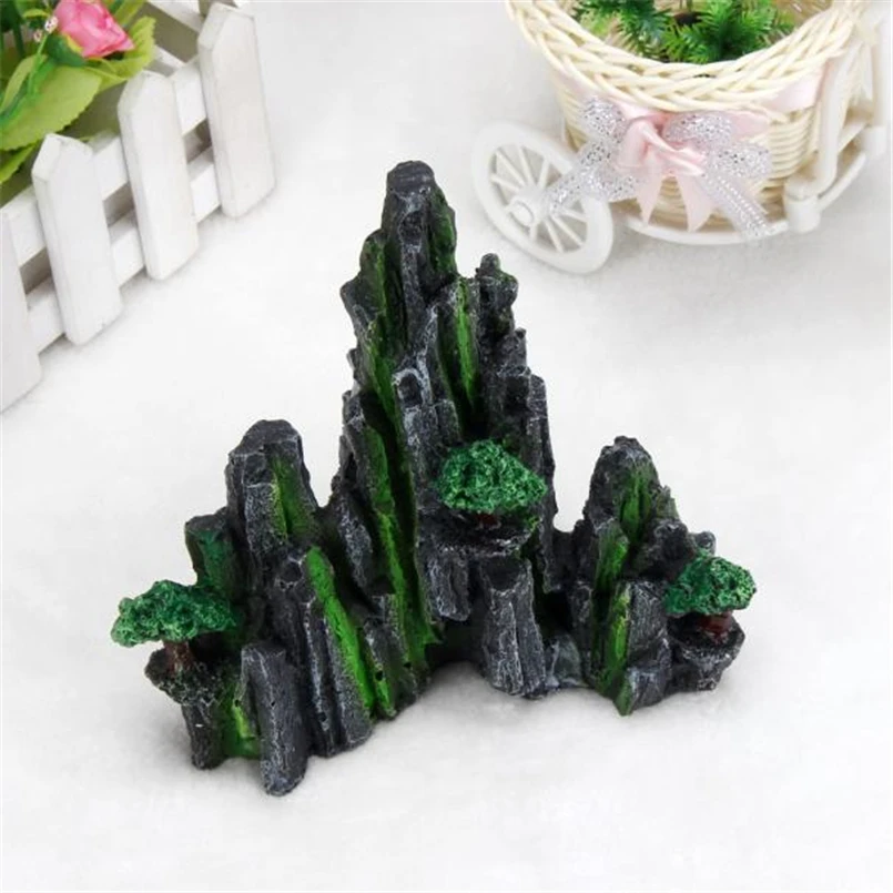 New Cartoon resin castle aquariums castle decoration aquarium mountain hot sale on Decorative Rocks Ornaments #4D27 (6)