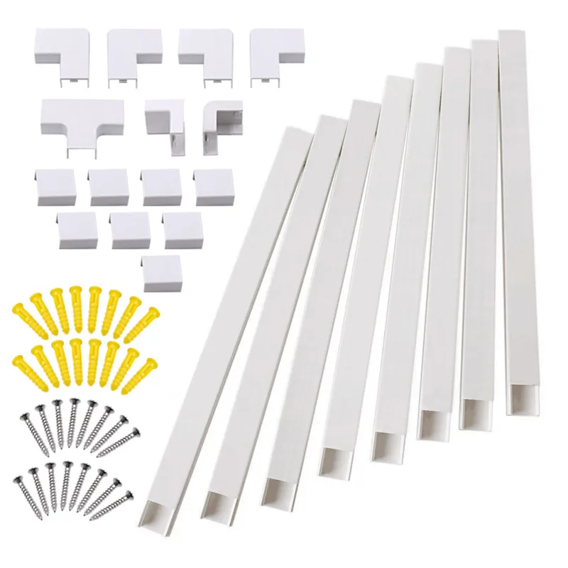 8pcs Pvc Cord Duct Cover Wire Management Cable Raceway Household Fireproof waterproof electric cable trough troncal de alambre
8pcs Pvc Cord Duct Cover Wire Management Cable Raceway Household Fireproof waterproof electric cable trough troncal de alambre