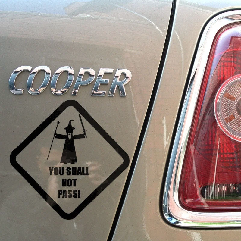 For YOU SHALL NOT PASS! Gloss Vinyl Car Sticker, LOTR / Gandalf / Fun Car Styling
For YOU SHALL NOT PASS! Gloss Vinyl Car Sticker, LOTR / Gandalf / Fun Car Styling