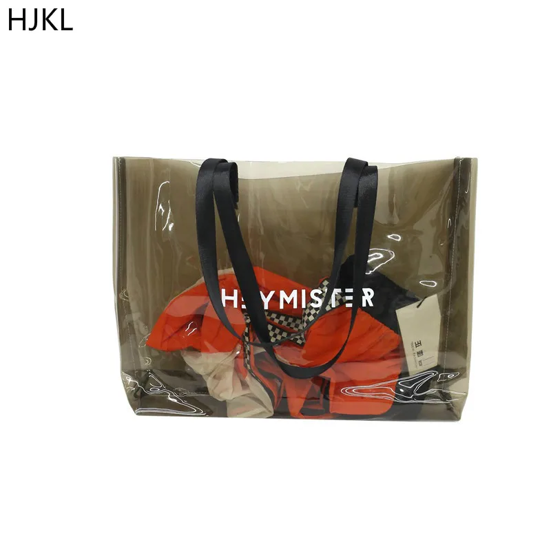 HJKL Women's Handbags Shoulder High Quality Large Capity PVC Bags Ladies Tote Bag Transparent Casual Shoppings Bags For Girls
HJKL Women's Handbags Shoulder High Quality Large Capity PVC Bags Ladies Tote Bag Transparent Casual Shoppings Bags For Girls