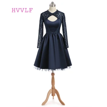 Navy Blue 2019 Homecoming Dresses A-line High Collar Long Sleeves Short Mini Open Back Lace Beaded Cocktail Dresses 
Navy Blue 2019 Homecoming Dresses A-line High Collar Long Sleeves Short Mini Open Back Lace Beaded Cocktail Dresses