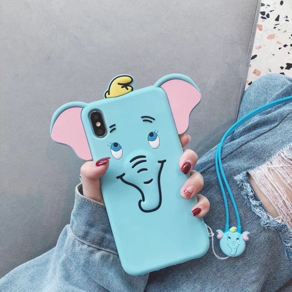 maosenguoji cute cartoon Silicone Long ears DUMBO soft neck rope Mobile Phone Case for iphone 6 6s 7 8 plus X XR XS MAX cover
maosenguoji cute cartoon Silicone Long ears DUMBO soft neck rope Mobile Phone Case for iphone 6 6s 7 8 plus X XR XS MAX cover
