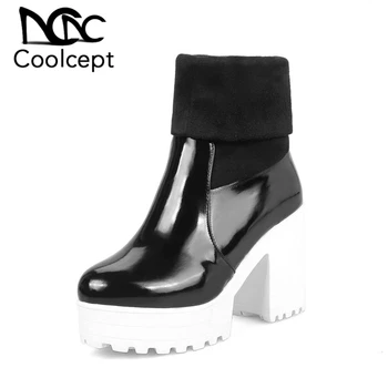 CoolCept Women High Quality Platform Mid Calf Boots Square Heels Daily Sexy Black Short Boots Winter Female Footwear Size 34-43
CoolCept Women High Quality Platform Mid Calf Boots Square Heels Daily Sexy Black Short Boots Winter Female Footwear Size 34-43