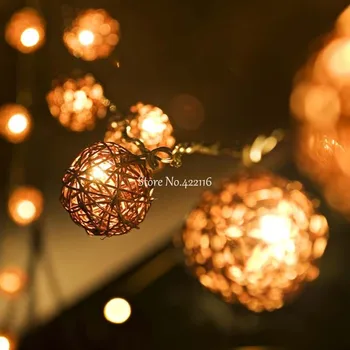 5m 20 Rattan Balls LED String Lights LED Christmas Lights Garlands LED Holiday Fairy Lights Guirlande Gerlyanda Home Decoration
5m 20 Rattan Balls LED String Lights LED Christmas Lights Garlands LED Holiday Fairy Lights Guirlande Gerlyanda Home Decoration