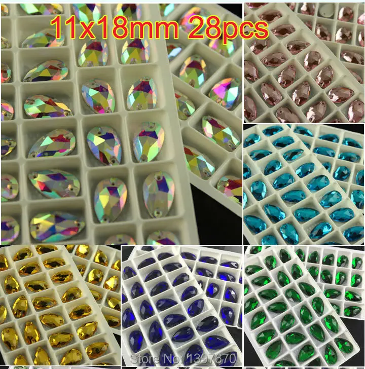 Shiny Bright Sew-On 28pcs 11x18mm teardrop Sew On Stone beads Flatback Sewing rhinestones 2 holes sawing button
Shiny Bright Sew-On 28pcs 11x18mm teardrop Sew On Stone beads Flatback Sewing rhinestones 2 holes sawing button