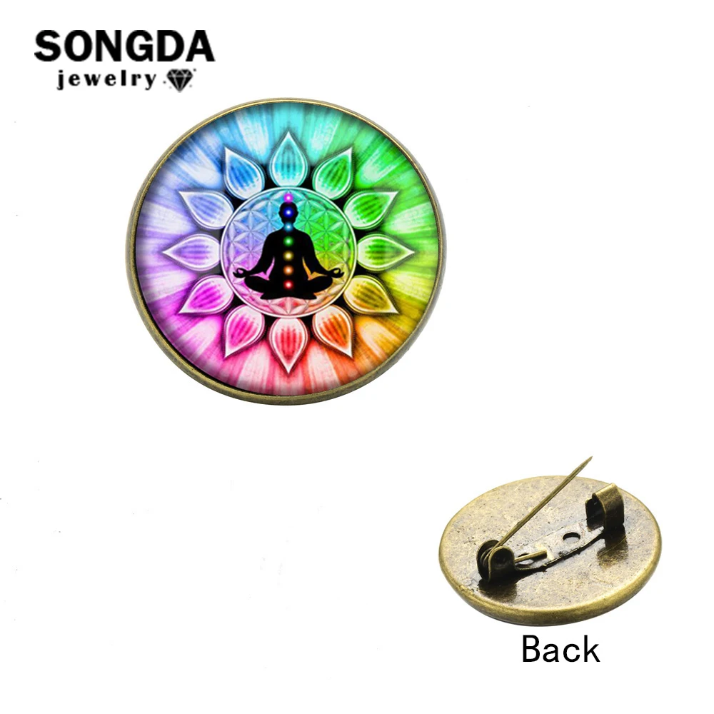 SONGDA New Design 7 Chakra Mandala Yoga Brooches Pins Button Healing Balance Supernatural Symbol Badge Collar Pin for Yoga Lover
SONGDA New Design 7 Chakra Mandala Yoga Brooches Pins Button Healing Balance Supernatural Symbol Badge Collar Pin for Yoga Lover
