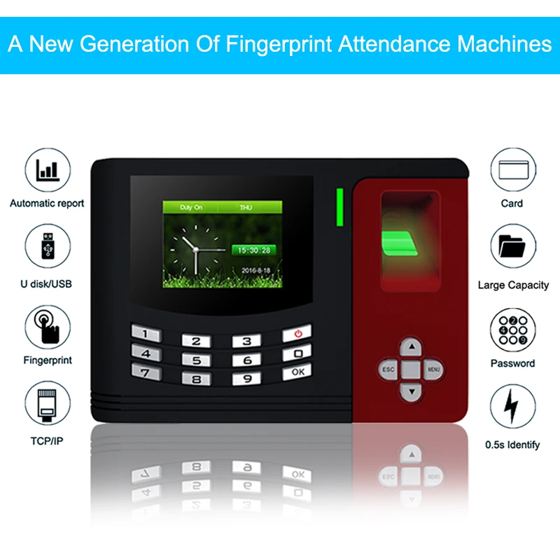 OULET Biometric Attendance System Fingerprint Reader TCP/IP USB Access Control Time Attendance Clock Recorder Employees Device
OULET Biometric Attendance System Fingerprint Reader TCP/IP USB Access Control Time Attendance Clock Recorder Employees Device