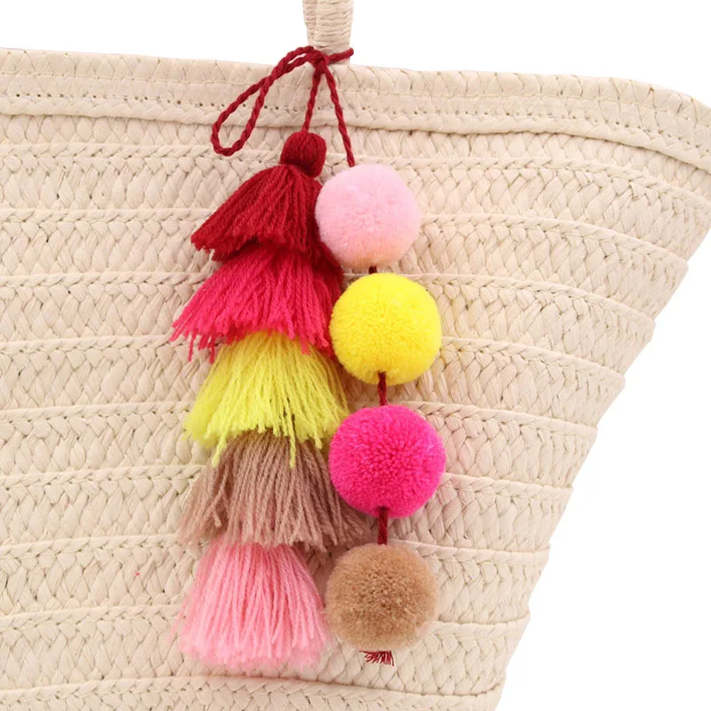 Hot 1PC Adjustable Handmade Colorful Boho Pom Long Tassel Bag Accessories Keychain
Hot 1PC Adjustable Handmade Colorful Boho Pom Long Tassel Bag Accessories Keychain