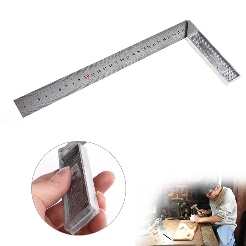 OOTDTY 30cm Stainless Steel Right Measuring Rule Tool Angle Square Ruler 0-12 inches
OOTDTY 30cm Stainless Steel Right Measuring Rule Tool Angle Square Ruler 0-12 inches