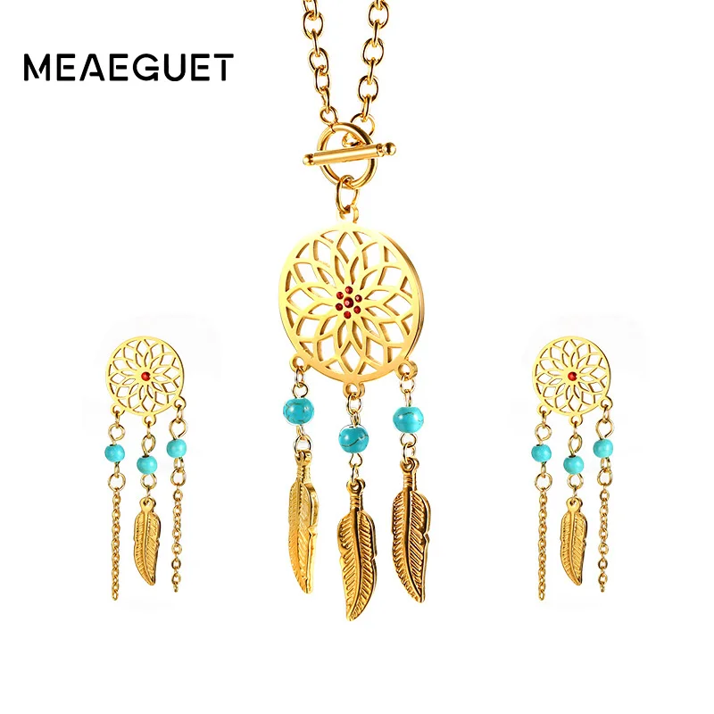 Meaeguet Red Rhinestone Feather Jewelry Sets Women Stainless Steel Bohemian Statement Necklace Earrings Jewelry
Meaeguet Red Rhinestone Feather Jewelry Sets Women Stainless Steel Bohemian Statement Necklace Earrings Jewelry