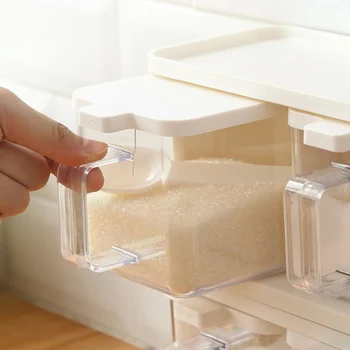 High Vertically Rotatable Storage Seasoning Boxes Spice Jar Bottle with Spoon Kitchen Supplies LG66
High Vertically Rotatable Storage Seasoning Boxes Spice Jar Bottle with Spoon Kitchen Supplies LG66