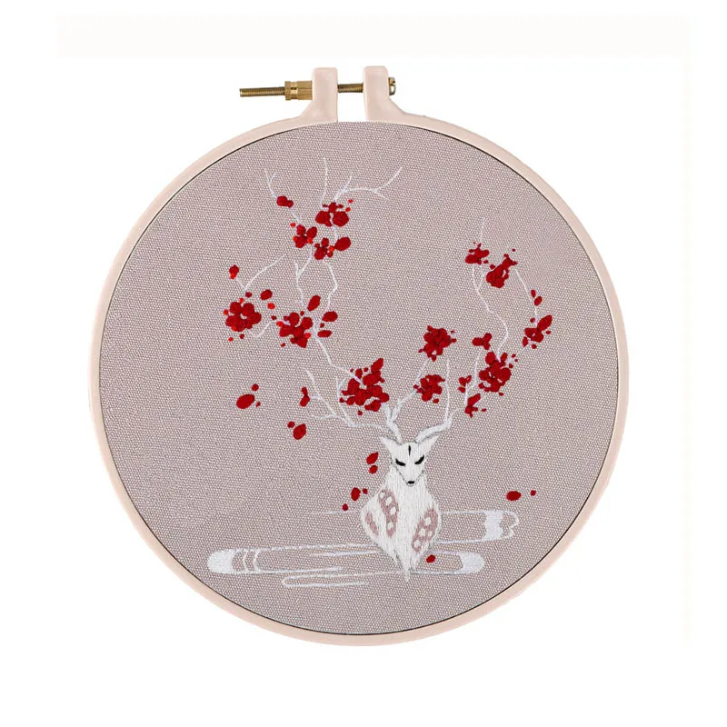 DIY Deer Embroidery kits Animal Flower Cross Stitch Needlework Set with Embroidery Hoop Swing Art Handcraft Wall Home Decor Gift
DIY Deer Embroidery kits Animal Flower Cross Stitch Needlework Set with Embroidery Hoop Swing Art Handcraft Wall Home Decor Gift