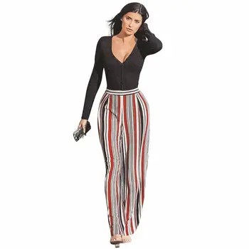 Spring Summer Street casual striped Women wide leg Pants New High Waist Elastic Casual Loose Pants Thin Cropped Women Trousers
Spring Summer Street casual striped Women wide leg Pants New High Waist Elastic Casual Loose Pants Thin Cropped Women Trousers
