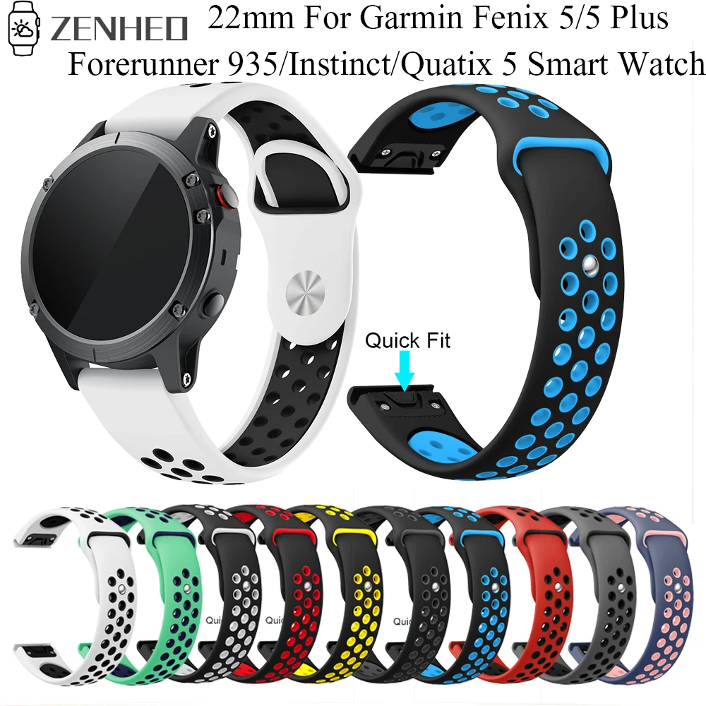 22mm Soft silicone strap for Garmin Fenix 5/5 Plus/Forerunner 935/Instinct/Quatix 5 Smart Watch wristband accessories
22mm Soft silicone strap for Garmin Fenix 5/5 Plus/Forerunner 935/Instinct/Quatix 5 Smart Watch wristband accessories