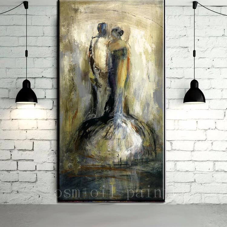 Hand Painted Abstract Gray Style Couple Portrait in Love Oil Painting Handmade Wedding Wall Artwork Decorative Canvas Pictures
Hand Painted Abstract Gray Style Couple Portrait in Love Oil Painting Handmade Wedding Wall Artwork Decorative Canvas Pictures