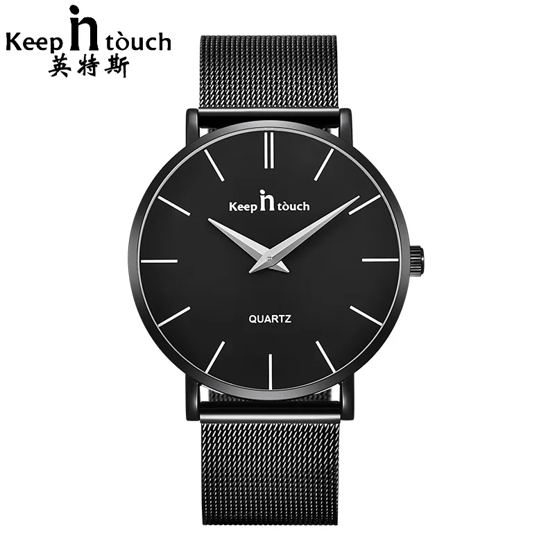2018 New Brand Luxury Watch Men's Watches Ultra Thin Stainless Steel Mesh Band Quartz Wrist watch Men Fashion Casual watches