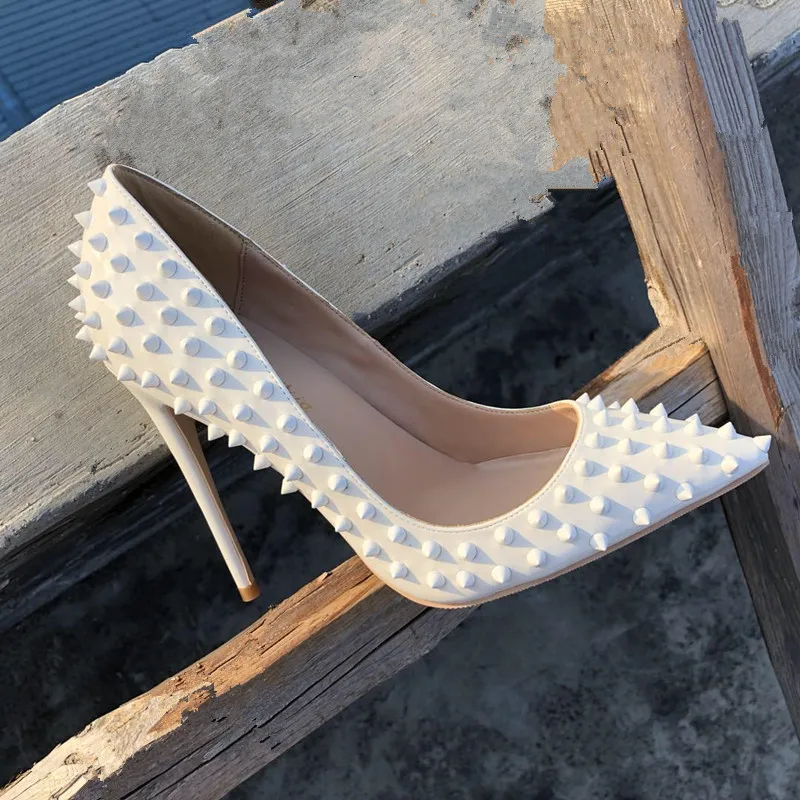 2019 Fashion Women Punk Pumps Super High Heels 12cm Patent Leather Pointed Toe shoes Thin Heels Shoes Rivet Party Lady Shoes
2019 Fashion Women Punk Pumps Super High Heels 12cm Patent Leather Pointed Toe shoes Thin Heels Shoes Rivet Party Lady Shoes