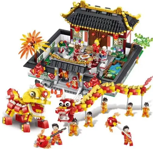 DropShipping Chinese New Year's Eve Dinner Dragon Dance Action Figures Building Blocks Bricks Toys Compatible Legoinglys 80101
DropShipping Chinese New Year's Eve Dinner Dragon Dance Action Figures Building Blocks Bricks Toys Compatible Legoinglys 80101