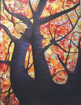 Handmade painting tree in autumn on oil canvas for living room decor and wallpaper, gallery
Handmade painting tree in autumn on oil canvas for living room decor and wallpaper, gallery
