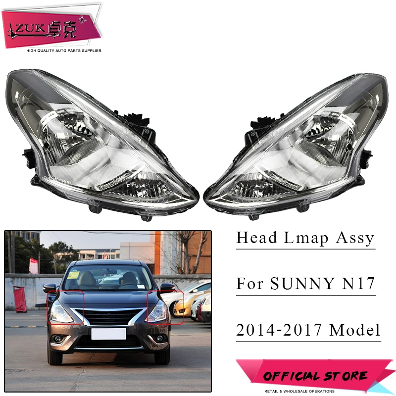 ZUK 2PCS Left Right Front Headlight Halogen Headlamp Head Lamp Light Lamp For NISSAN SUNNY N17 2014 2015 2016 2017
ZUK 2PCS Left Right Front Headlight Halogen Headlamp Head Lamp Light Lamp For NISSAN SUNNY N17 2014 2015 2016 2017