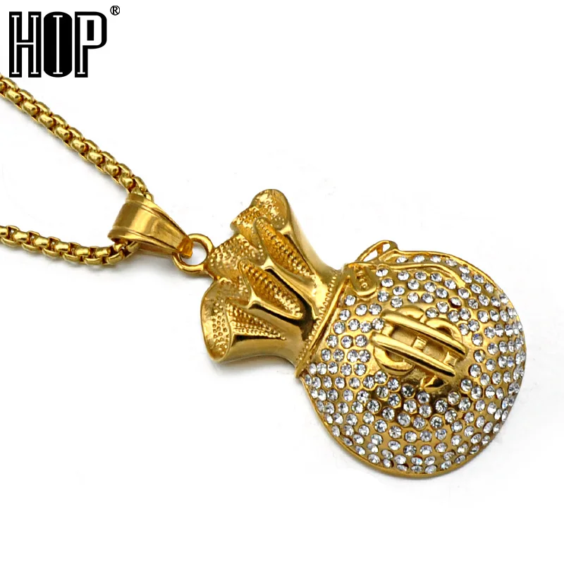 HIP Hop Rock Gold Plated Stainless Titanium Steel Iced Lucky Purse Pendants Necklaces for Men Jewelry
HIP Hop Rock Gold Plated Stainless Titanium Steel Iced Lucky Purse Pendants Necklaces for Men Jewelry