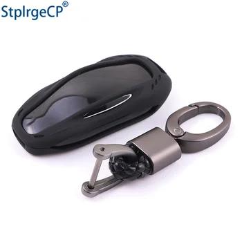 Luxurious black color Car Key Case Cover Key Shell Bag Protector for Tesla Model S with Key Chain for Model X
Luxurious black color Car Key Case Cover Key Shell Bag Protector for Tesla Model S with Key Chain for Model X
