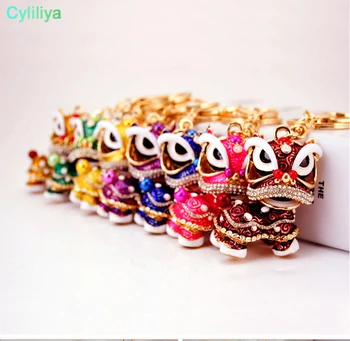 100pcs Creative gifts Chinese style unicorn lion car metal key chain cute little lion girl bag pendant
100pcs Creative gifts Chinese style unicorn lion car metal key chain cute little lion girl bag pendant