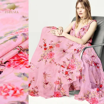 Digital Printing Silk Shun fabric 2018 new flowers perspective silk fabric for dress tulle fabric natural silk fabric silk cloth
Digital Printing Silk Shun fabric 2018 new flowers perspective silk fabric for dress tulle fabric natural silk fabric silk cloth