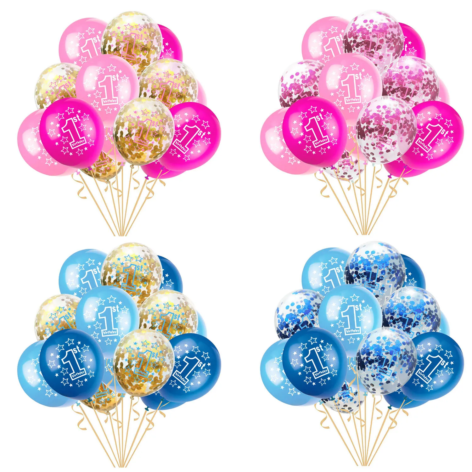 15pcs Baby Shower Boy Girl Latex Balloons Confetti Set 1st Birthday Party Decoration Kids Happy Birthday Balloon One Year 15
15pcs Baby Shower Boy Girl Latex Balloons Confetti Set 1st Birthday Party Decoration Kids Happy Birthday Balloon One Year 15