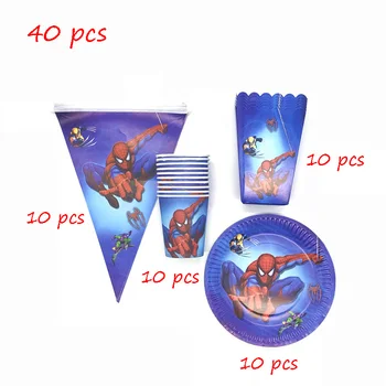 For 10 People Cartoon Spider Man 40pcs Birthday Party Decorations Disposable Cups Plates Flags Hats/Straws/Popcorn Boxes Supply
For 10 People Cartoon Spider Man 40pcs Birthday Party Decorations Disposable Cups Plates Flags Hats/Straws/Popcorn Boxes Supply
