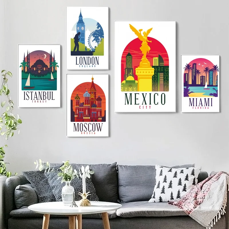 Retro Vintage Istanbul London Mexico City Miami Moscow Poster and Print Canvas Wall Art Home Decor No Frame
Retro Vintage Istanbul London Mexico City Miami Moscow Poster and Print Canvas Wall Art Home Decor No Frame