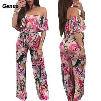 Genuo Bohemian Palm Print Lace Up Jumpsuits&Rompers Off Shoulder Plus Size Women Jumpsuit Summer Beach Sexy Jumpsuit Overalls
Genuo Bohemian Palm Print Lace Up Jumpsuits&Rompers Off Shoulder Plus Size Women Jumpsuit Summer Beach Sexy Jumpsuit Overalls