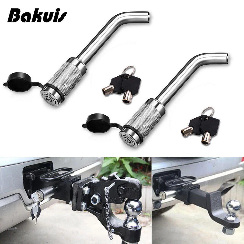 5/8'' Car Locking Hitch Pin Trailer Coupler Lock Truck Trailer Receiver Lock Security Securely Attach Tow Ball Mount to Tow Bar
5/8'' Car Locking Hitch Pin Trailer Coupler Lock Truck Trailer Receiver Lock Security Securely Attach Tow Ball Mount to Tow Bar