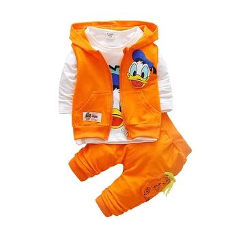 Donald Duck Boys Clothing Sets Spring Cotton Boys And Girls Clothes Set Hoodie Vest +Shirt +Pants 3 Pieces Kid Suit Clothing
Donald Duck Boys Clothing Sets Spring Cotton Boys And Girls Clothes Set Hoodie Vest +Shirt +Pants 3 Pieces Kid Suit Clothing