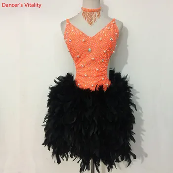 2018 New Style Latin dance Costume Sexy Diamond Feather Latin Dance Dress for Women/Girls Latin Dance Competition Dress
2018 New Style Latin dance Costume Sexy Diamond Feather Latin Dance Dress for Women/Girls Latin Dance Competition Dress