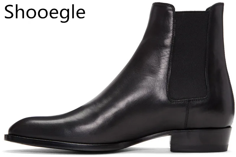 Autumn Winter Men Boots Black Leather Slip On Suede Low-heeled Mens Shoes Street Style Men Motorcycle Ankle Boots
Autumn Winter Men Boots Black Leather Slip On Suede Low-heeled Mens Shoes Street Style Men Motorcycle Ankle Boots