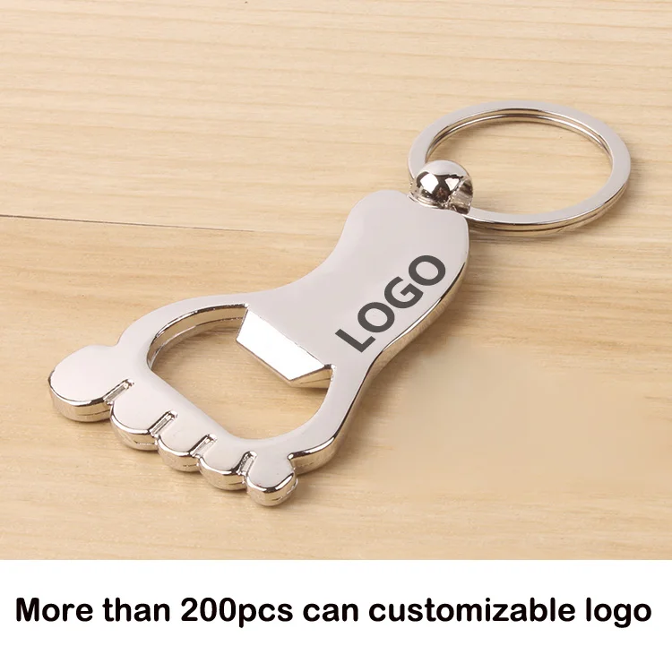 Image Christmas Inspired Cute Decorative Customize Gift Feet shaped bottle opener laser caver logo inexpensive wedding favor ideas