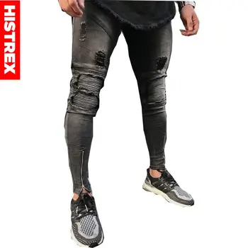 2019 Skinny Slim Jeans Destroyed Zipper Biker Pencil Jean Hiphop Fashion Famous Brand Washed Grey For Mens Long Pants #HJA7S
2019 Skinny Slim Jeans Destroyed Zipper Biker Pencil Jean Hiphop Fashion Famous Brand Washed Grey For Mens Long Pants #HJA7S