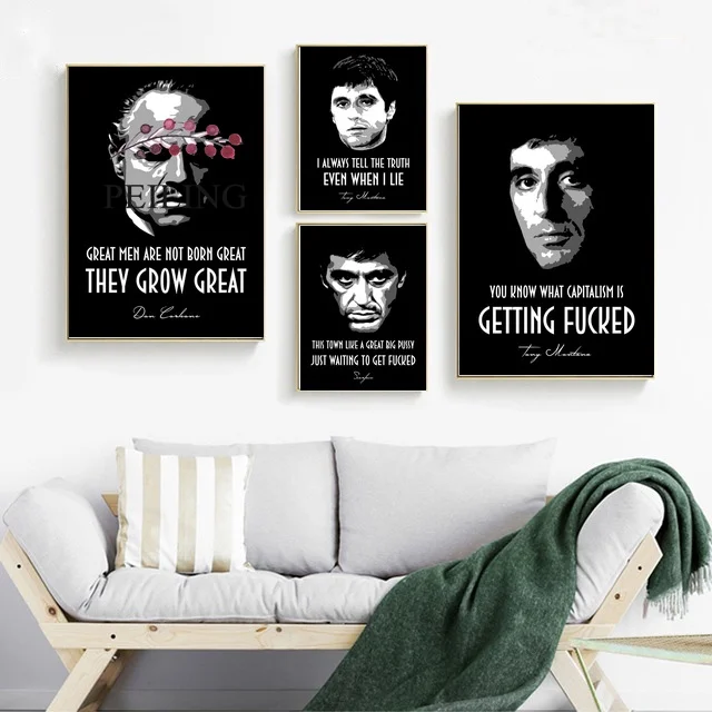 The Godfather Scarface movie Tony Montana Canvas Painting Wall Picture for Living Room
The Godfather Scarface movie Tony Montana Canvas Painting Wall Picture for Living Room