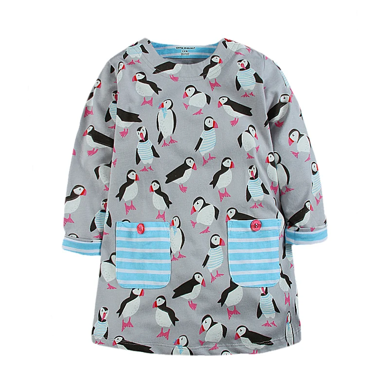 New Autumn Soft Cotton Dress Girl Long Sleeve Printed Bird With Pocket Kids Clothes European Style Casual Dress For Girl 1-6 Yrs
New Autumn Soft Cotton Dress Girl Long Sleeve Printed Bird With Pocket Kids Clothes European Style Casual Dress For Girl 1-6 Yrs