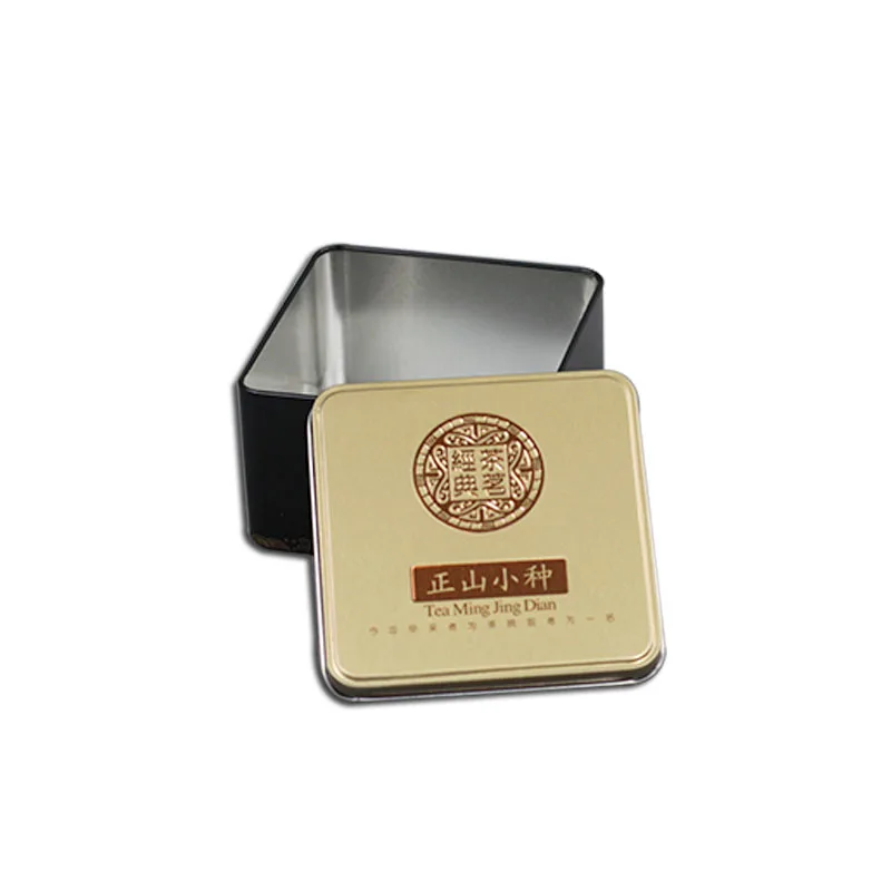 Xin Jia Yi упаковка металлическая коричневая чайная коробка квадратный узор