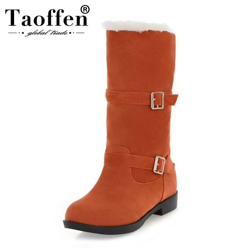 Taoffen Women Snow Boots Thick Fur Warm Woman Shoes Buckle Mid Calf Boots Fashion Warm Boots Ladies Winter Footwear Size 34-40
Taoffen Women Snow Boots Thick Fur Warm Woman Shoes Buckle Mid Calf Boots Fashion Warm Boots Ladies Winter Footwear Size 34-40