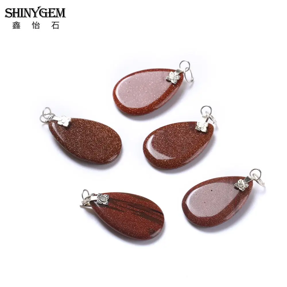 ShinyGem Elegant Water Drop Gold Sand Pendants&Necklace Fashion Stainless Steel Genuine Natural Stone Pendant Necklace For Women
ShinyGem Elegant Water Drop Gold Sand Pendants&Necklace Fashion Stainless Steel Genuine Natural Stone Pendant Necklace For Women