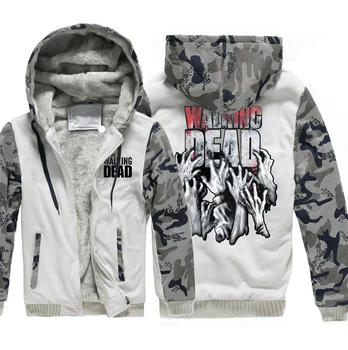 Sweatshirts Men 2018 Winter Fleece Brand Clothing Thick Zipped Hoodie Print WALKING DEAD Punk Hip Hop Fashion Harajuku Tracksuit
Sweatshirts Men 2018 Winter Fleece Brand Clothing Thick Zipped Hoodie Print WALKING DEAD Punk Hip Hop Fashion Harajuku Tracksuit