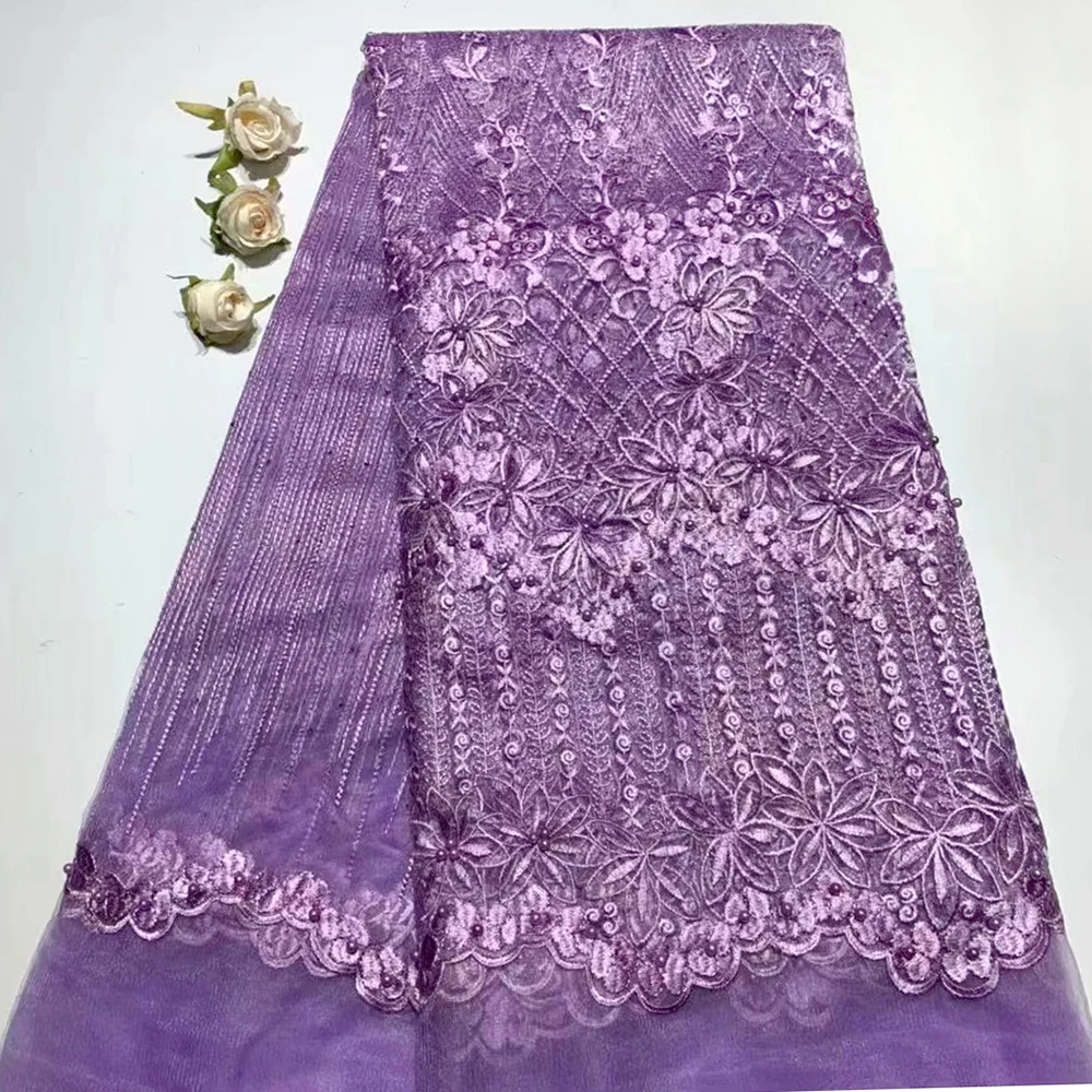 African Material Beaded Lace Fabric For Wedding Nigerian French Lace Fabric 2019 High Quality Lace Material 
African Material Beaded Lace Fabric For Wedding Nigerian French Lace Fabric 2019 High Quality Lace Material