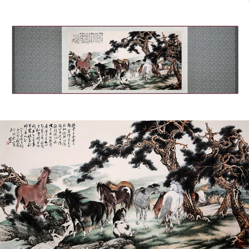 Traditional Chinese art painting Horse art painting Silk scroll art painting Horse picture 040701
Traditional Chinese art painting Horse art painting Silk scroll art painting Horse picture 040701